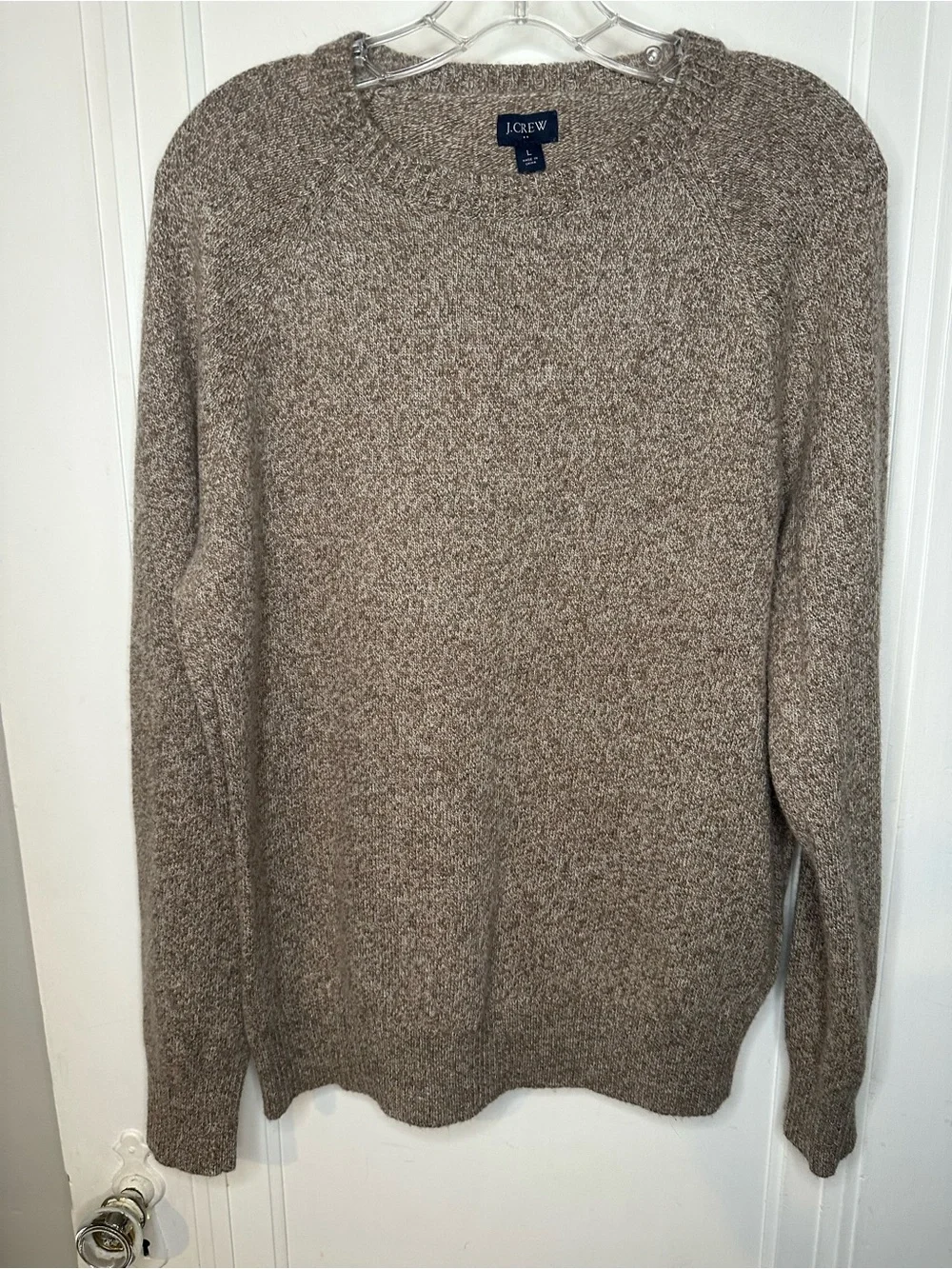 J. Crew Men's Crewneck Sweater in Marled Taupe